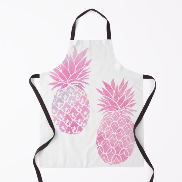 Item preview, Pink Pineapple watercolor art with lilac and pattern clash designed and sold by MagentaRose.