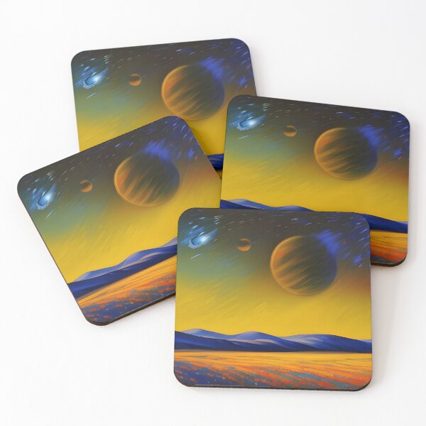 Item preview, Landscape against cosmic sky, impasto, Ai Generated Art  designed and sold by ACC .
