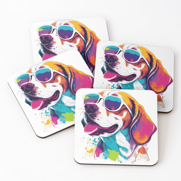 Item preview, Beagle dog - Colorful with sunglasses designed and sold by WECreations.