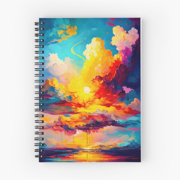 Item preview, Abstract Rain Clouds Vibrant Art | Palette Knife Oil Digital Painting designed and sold by VividViews.