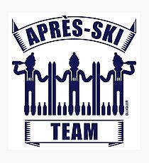 Après-Ski Team (Ski / Party / Beer / Navy) Photographic Print