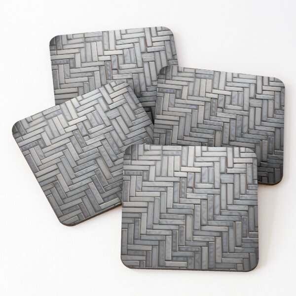 Item preview, Silver Staggered Tiles designed and sold by PatternBestFan.