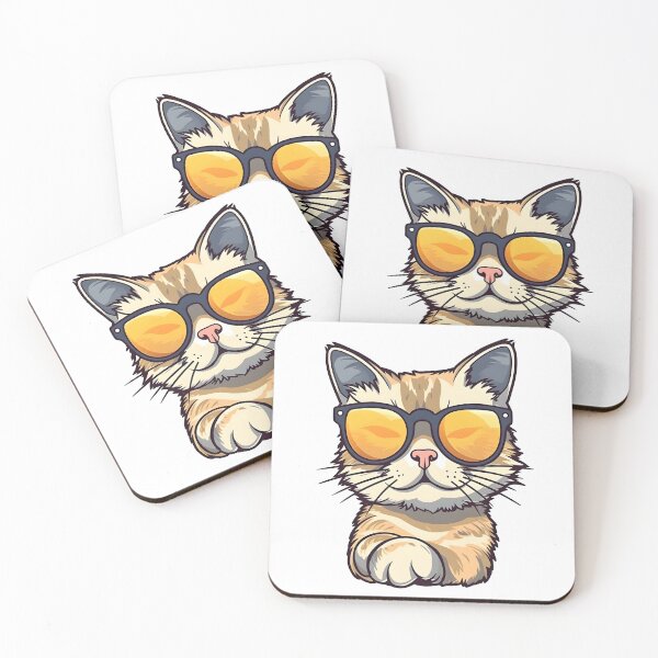 Item preview, Retro Cat with sunglasses designed and sold by Zoondertt.