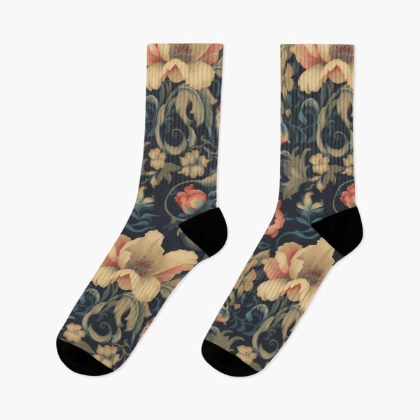 Item preview, Beautiful Ornate Baroque Cream, Red and Green Flower Motif designed and sold by ISaidBang.