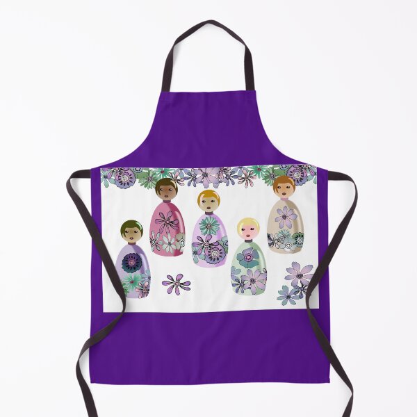 Item preview, Patterned Peg Dolls Cool Colour Flowers designed and sold by Christina Bonnett.