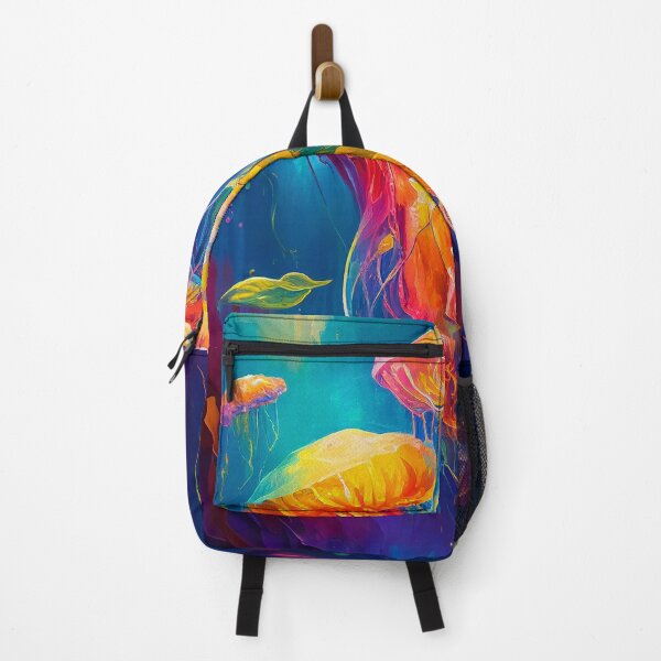 Item preview, Jellyfish Colourful and Vibrant Art | Palette Knife Oil Digital Painting designed and sold by VividViews.