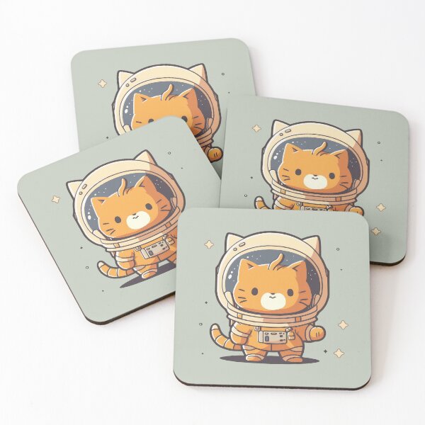 Item preview, Cute Astronaut Kitten designed and sold by aiko-art.