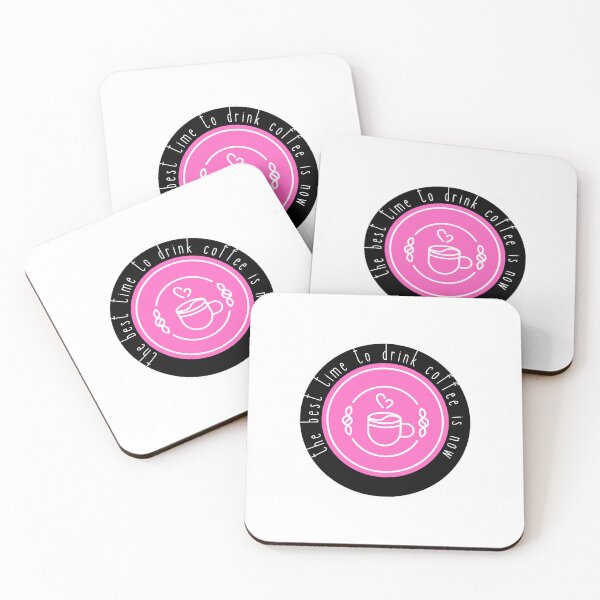 Item preview, The best time for coffee is now - pink designed and sold by jechaiyells.