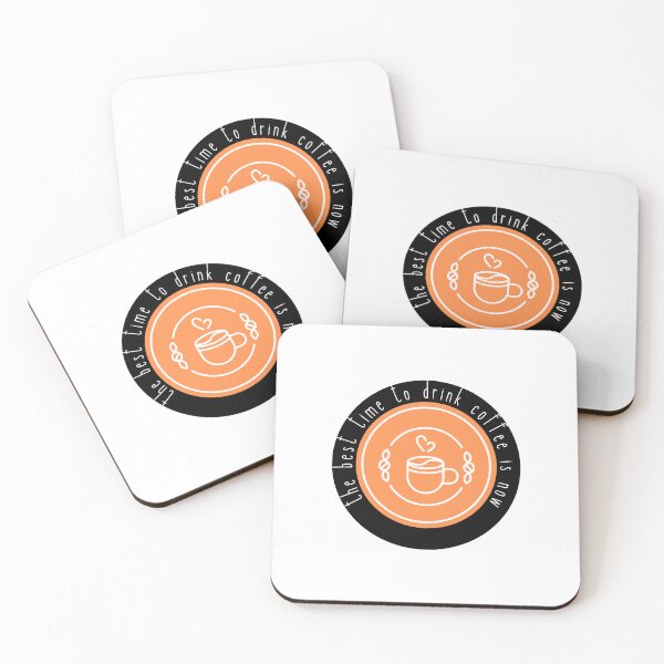 Item preview, The best time for coffee is now - orange  designed and sold by jechaiyells.
