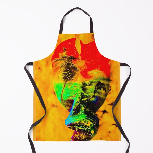 Item preview, A red green Bali face mask on yellow designed and sold by kall3bu.
