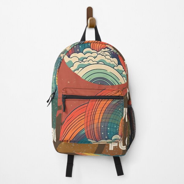Item preview, Go with the Flow - Vintage Retro Warm Motivational Art Print designed and sold by Dream-Palette.