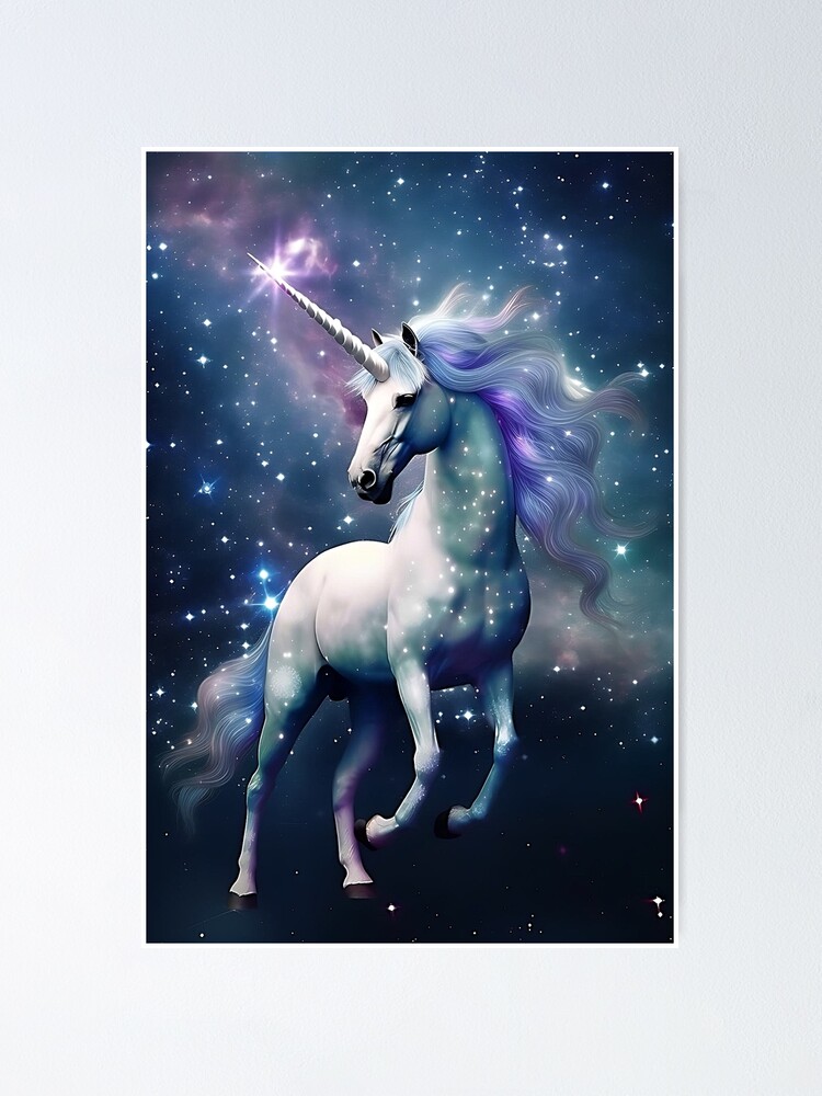 Last Unicorn Framed Photo Paper Poster Art Starry Night selling Art Print sleeping unicorn by Aja choose size SHIPS WORLDWIDE