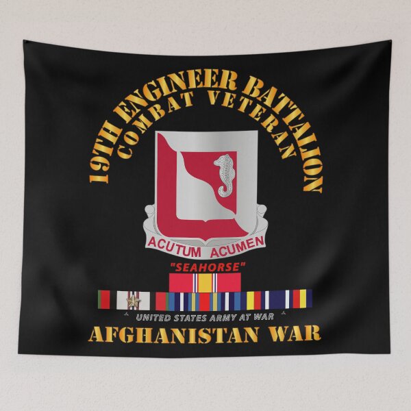 Item preview, Army - 19th Engineer Battalion - Afghanistan War w SVC designed and sold by Military Insignia Products.