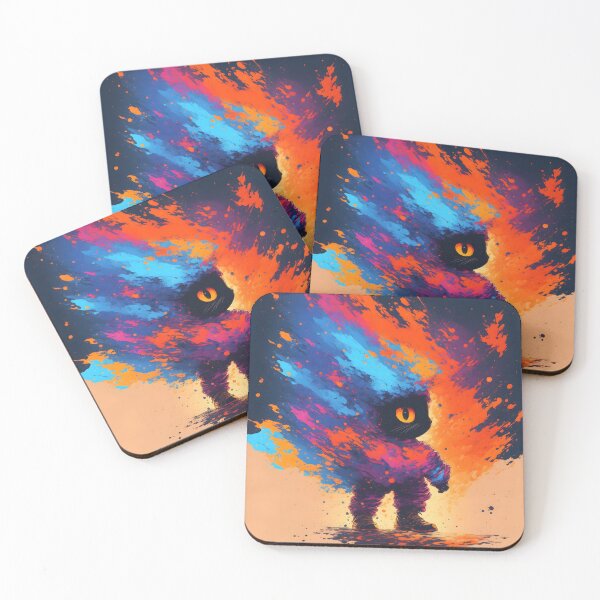 Item preview, Cat in the Color Clouds - Surreal Night sky - Splashes of Color designed and sold by Aaron2610.