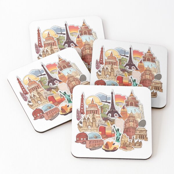Item preview, Global Wonders: Iconic Landmarks United Sticker! designed and sold by DreamyArtCo.