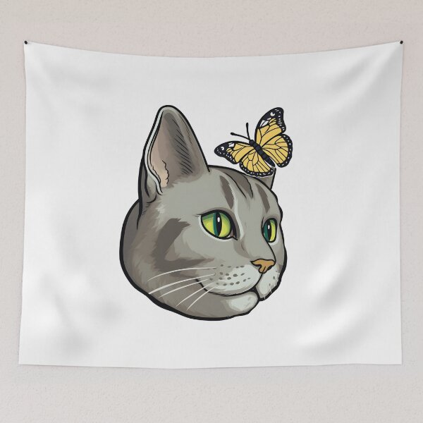 Item preview, Cat and Butterfly designed and sold by Zoondertt.