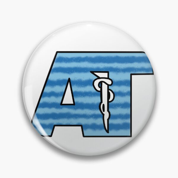 Item preview, Athletic Training Logo Blue Spray Paint Stripes designed and sold by rosiepiscitello.