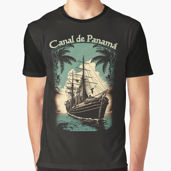 Item preview, Canal de Panamá Classic Panama Canal Cruise Vintage Map T-Shirts Tee Canal-Wear  designed and sold by best-of-panama.