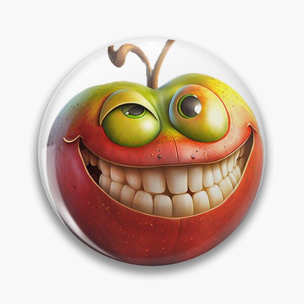 Item preview, Crazy Happy Apple Sticker designed and sold by candiscamera.