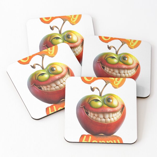 Item preview, Crazy Happy Apple Sticker designed and sold by candiscamera.