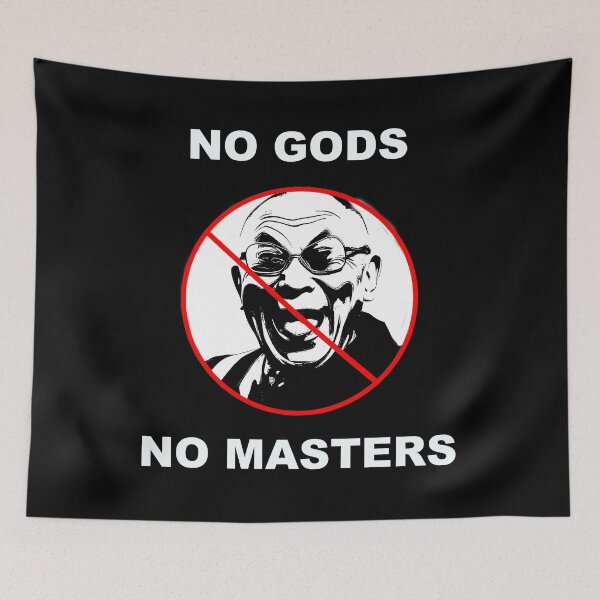 Item preview, No Gods No Masters - No Dalai Lama designed and sold by ResistNormality.