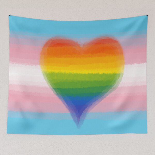 Item preview, Watercolor Transgender Homoromantic Rainbow Pride Flag designed and sold by Sum-Thangs.