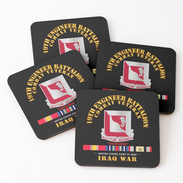 Item preview, Army - 19th Engineer Battalion - Iraq War w SVC designed and sold by Military Insignia Products.