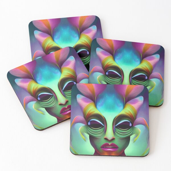 Item preview, Cosmic Enigma: An Otherworldly Portrait of an Alien Creature designed and sold by masabo.