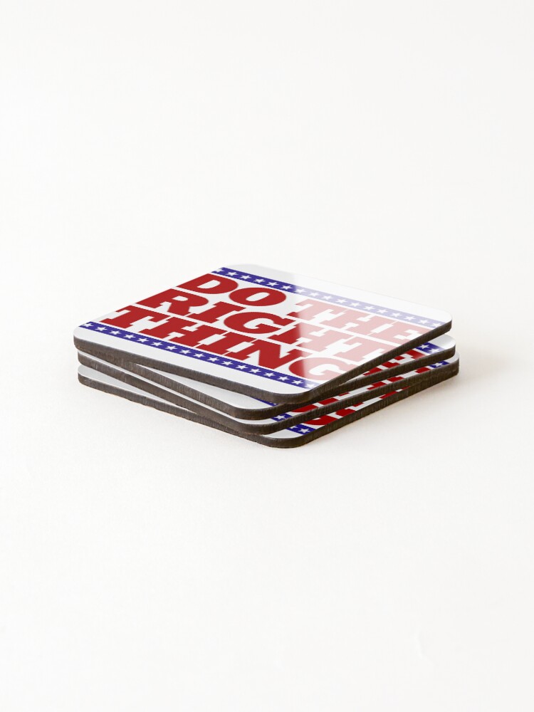 Thumbnail 4 of 5, Coasters (Set of 4), Do the RIGHT thing designed and sold by DeadlyThreads.