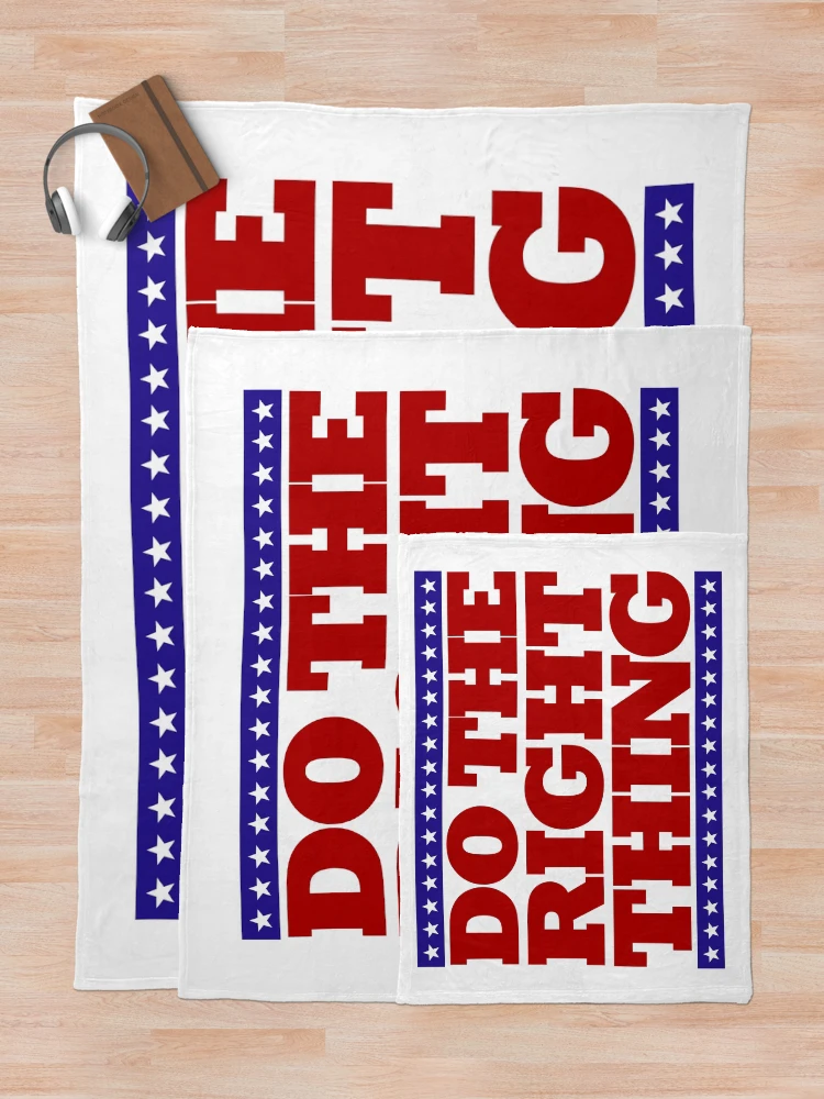 Thumbnail 5 of 6, Throw Blanket, Do the RIGHT thing designed and sold by DeadlyThreads.
