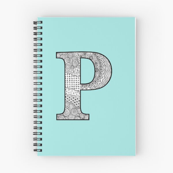 Item preview, P - Initial, monogram. From hand drawn Zentangle doodle design designed and sold by Sideofthehill.