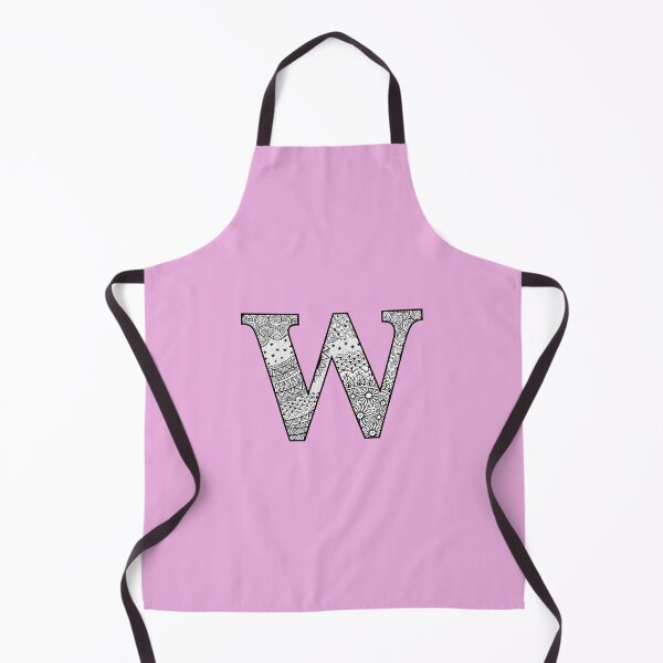 Item preview, W - Initial, monogram. From hand drawn Zentangle doodle design designed and sold by Sideofthehill.