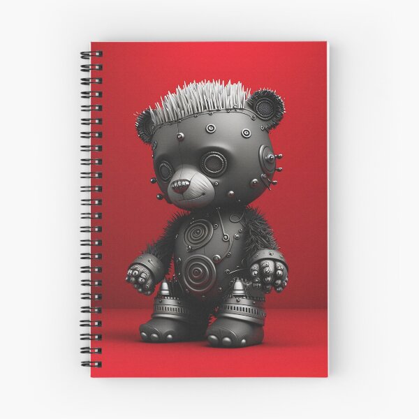 Item preview, Futuristic Robotic Anarchist Punk Bear digital art. Punk rock fans gift. designed and sold by paulo silveira.