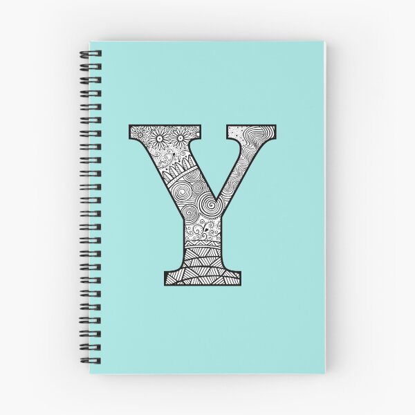 Item preview, Y- Initial, monogram. From hand drawn Zentangle doodle design designed and sold by Sideofthehill.