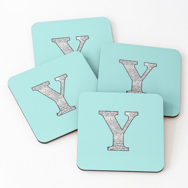 Item preview, Y- Initial, monogram. From hand drawn Zentangle doodle design designed and sold by Sideofthehill.