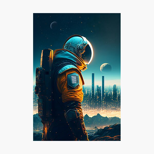 Item preview, Astronauta mirando a la ciudad designed and sold by Ale Borges.