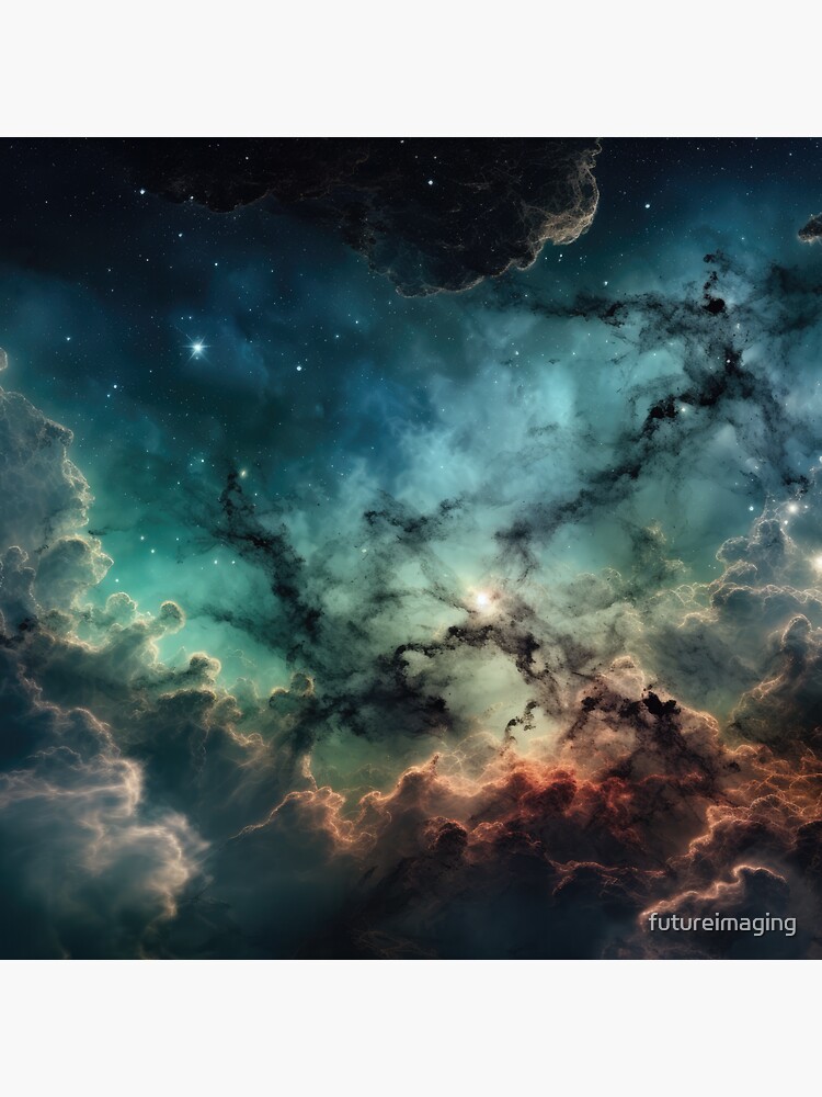 Thumbnail 3 of 3, Sticker, Nebulae Nightmare - Galaxy of Colors designed and sold by futureimaging.