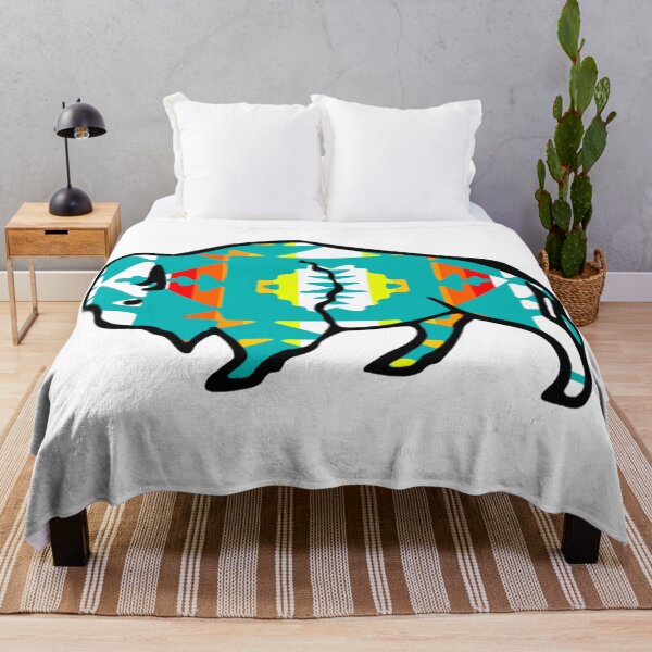 Item preview, Turquiose / Fire Color / White Native Print Buffalo designed and sold by JMWCD.