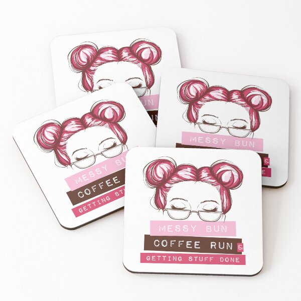 Item preview, Messy Bun Coffee Run and Getting Stuff Done designed and sold by chillaxcats.