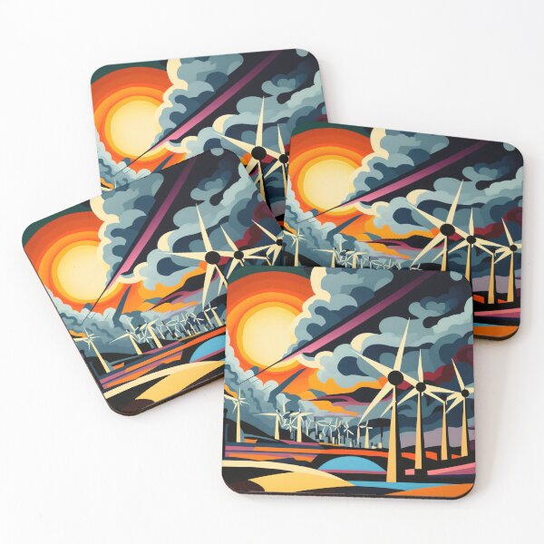 Item preview, Chromatic Breezes: Windmills in Abstract designed and sold by Left-Hand-Tree.