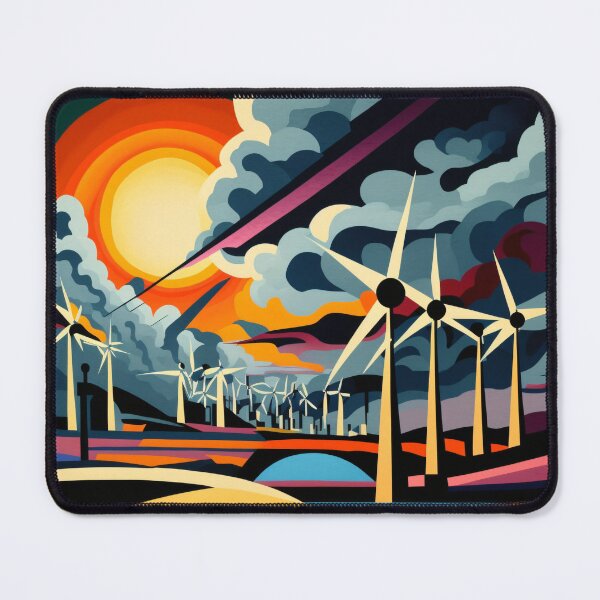 Item preview, Chromatic Breezes: Windmills in Abstract designed and sold by Left-Hand-Tree.