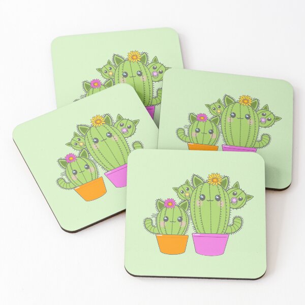 Item preview, Cute catci family cutout design orange and pink designed and sold by QuirkyCatz.