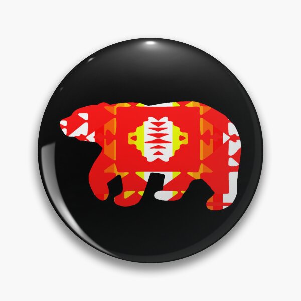 Item preview, Red / Fire Color / White Native Print Bear designed and sold by JMWCD.