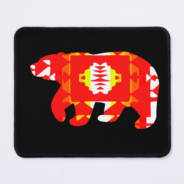 Item preview, Red / Fire Color / White Native Print Bear designed and sold by JMWCD.
