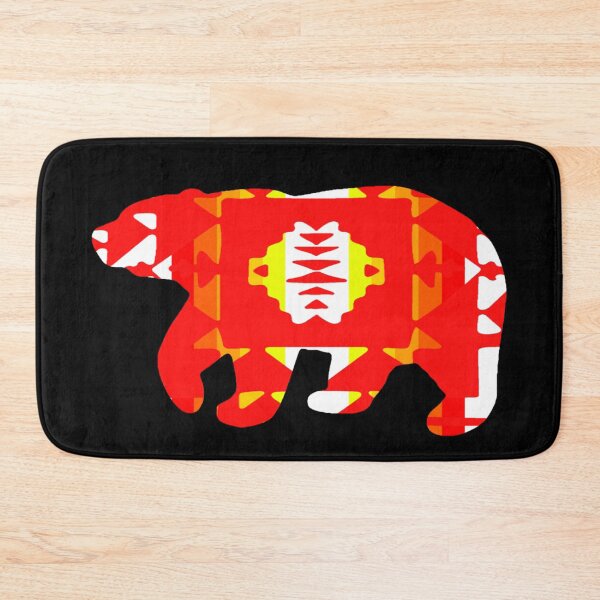 Item preview, Red / Fire Color / White Native Print Bear designed and sold by JMWCD.