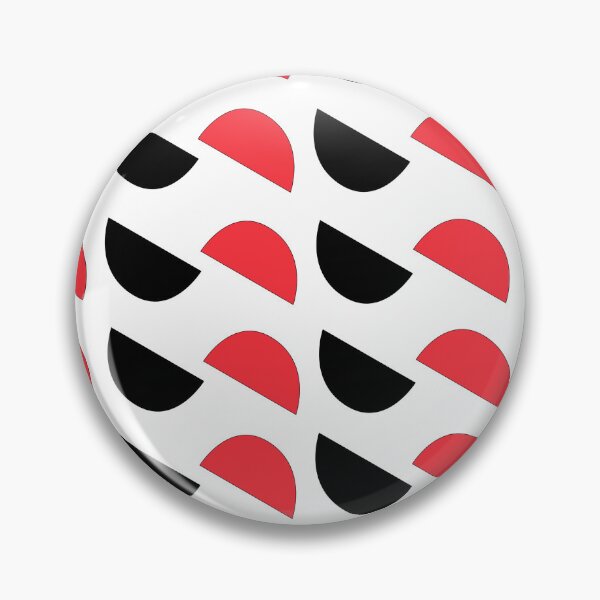 Item preview, Red Black Half Circle Geometric Pattern designed and sold by Nisha Prabhu.