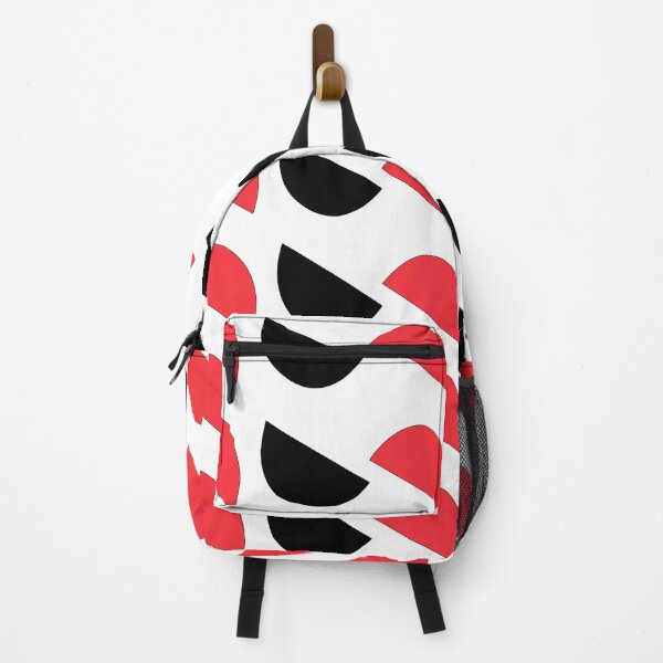 Item preview, Red Black Half Circle Geometric Pattern designed and sold by Nisha Prabhu.
