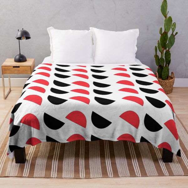 Item preview, Red Black Half Circle Geometric Pattern designed and sold by Nisha Prabhu.