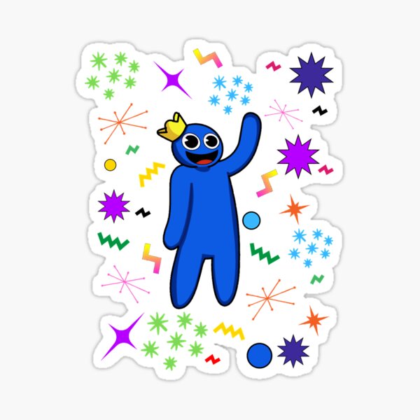 Rainbow Friend Blue Sticker for Sale by shnapple