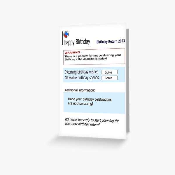 Item preview, Tax return birthday! designed and sold by Happyoninside.